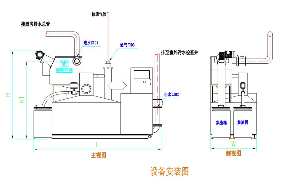 智能隔油提升設備安裝說明 智能隔油提升設備安裝說明